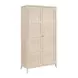 Elegance Brown 2 Door Wardrobe with LED