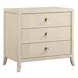 Elegance Brown 3 Drawer Nightstand with USB Charging