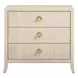 Elegance Brown 3 Drawer Nightstand with USB Charging