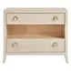 Elegance Brown 2 Drawer Open Nightstand with USB Charging and LED