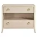 Elegance Brown 2 Drawer Open Nightstand with USB Charging and LED