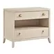 Elegance Brown 2 Drawer Open Nightstand with USB Charging and LED