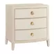 Paloma Velora and Gold 3 Drawer Nightstand with USB Charging
