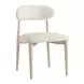 Elegance Amalfi Cream and Desert Gold Round Stone Top Dining Room Set