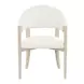 Elegance Amalfi Cream and Desert Gold Round Stone Top Dining Room Set