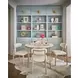 Elegance Amalfi Cream and Desert Gold 45" Round Stone Top Dining Table