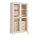 Elegance Brown 2 Door Display Cabinet with LED