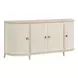 Elegance Amalfi Cream and Desert Gold Round Stone Top Dining Room Set