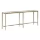 Elegance Amalfi Cream and Desert Gold Rectangular Stone Top Console Table