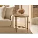 Elegance Amalfi and Desert Gold Round Stone Top End Table