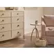 Elegance Desert Gold and Amalfi Cream Round Stone Top Side Table