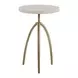 Elegance Desert Gold and Amalfi Cream Round Stone Top Side Table
