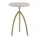 Elegance Desert Gold and Amalfi Cream Round Stone Top Side Table