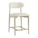 Elegance Beige and Cream Upholstered Counter Height Chair