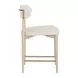 Elegance Beige and Cream Upholstered Counter Height Chair