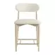 Elegance Beige and Cream Upholstered Counter Height Chair