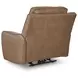 Silverbrooke Caramel Leather Zero Gravity Power Recliner with USB Charging