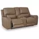 Silverbrooke Caramel Leather 81" Zero Gravity Power Reclining Loveseat with USB Charging