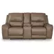 Silverbrooke Caramel Leather 81" Zero Gravity Power Reclining Loveseat with USB Charging