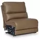 Silverbrooke Caramel Leather 5 Piece Modular Power Reclining Sectional with USB Charging