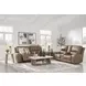 Silverbrooke Caramel Leather 81" Zero Gravity Power Reclining Loveseat with USB Charging