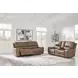Silverbrooke Caramel Leather 81" Zero Gravity Power Reclining Loveseat with USB Charging