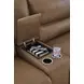 Silverbrooke Caramel Leather 7 Piece Modular Reclining Sectional with Chaise and USB Charging