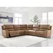 Silverbrooke Caramel Leather 5 Piece Modular Power Reclining Sectional with USB Charging