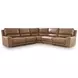 Silverbrooke Caramel Leather 5 Piece Modular Power Reclining Sectional with USB Charging
