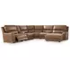 Silverbrooke Caramel Leather 6 Piece Modular Power Reclining Sectional with RAF Chaise and USB Charging