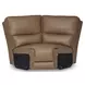 Silverbrooke Caramel Leather 7 Piece Modular Reclining Sectional with Chaise and USB Charging