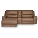 Silverbrooke Caramel Leather 3 Piece Modular Power Reclining Sectional with LAF Chaise and USB Charging