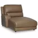Silverbrooke Caramel Leather 3 Piece Modular Reclining Sectional with LAF Chaise with USB Charging