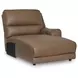 Silverbrooke Caramel Leather 3 Piece Modular Power Reclining Sectional with RAF Chaise and USB Charging