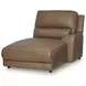 Silverbrooke Caramel Leather 3 Piece Modular Power Reclining Sectional with RAF Chaise and USB Charging