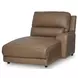 Silverbrooke Caramel Leather 4 Piece Modular Reclining Sectional with Double Chaise and USB Charging