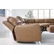 Silverbrooke Caramel Leather 6 Piece Modular Power Reclining Sectional with RAF Chaise and USB Charging