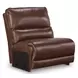 Silverbrooke Canyon Leather 5 Piece Modular Power Reclining Sectional with USB Charging and Storage Console