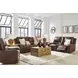 Silverbrooke Canyon Leather Zero Gravity Power Reclining Living Room Set with USB Charging