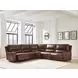 Silverbrooke Canyon Leather 5 Piece Modular Power Reclining Sectional with USB Charging