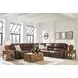 Silverbrooke Canyon Leather 5 Piece Modular Power Reclining Sectional with USB Charging