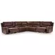 Silverbrooke Canyon Leather 7 Piece Modular Reclining Sectional with Storage Consoles and USB Charging