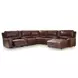 Silverbrooke Canyon Leather 7 Piece Modular Reclining Sectional with USB Charging and Storage Consoles