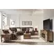 Silverbrooke Canyon Leather 6 Piece Modular Reclining Sectional with Storage Console and USB Charging