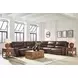 Silverbrooke Canyon Leather 6 Piece Modular Reclining Sectional with Storage Console and USB Charging
