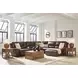 Silverbrooke Canyon Leather 6 Piece Modular Power Reclining Sectional with RAF Chaise and USB Charging