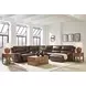 Silverbrooke Canyon Leather 6 Piece Modular Power Reclining Sectional with RAF Chaise and USB Charging