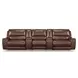 Silverbrooke Canyon Leather 5 Piece Modular Power Reclining Sectional with USB Charging and Storage Console