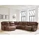 Silverbrooke Canyon Leather 6 Piece Modular Power Reclining Sectional with USB Charging and Storage Console