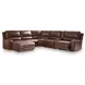 Silverbrooke Canyon Leather 6 Piece Modular Power Reclining Sectional with USB Charging and Storage Console